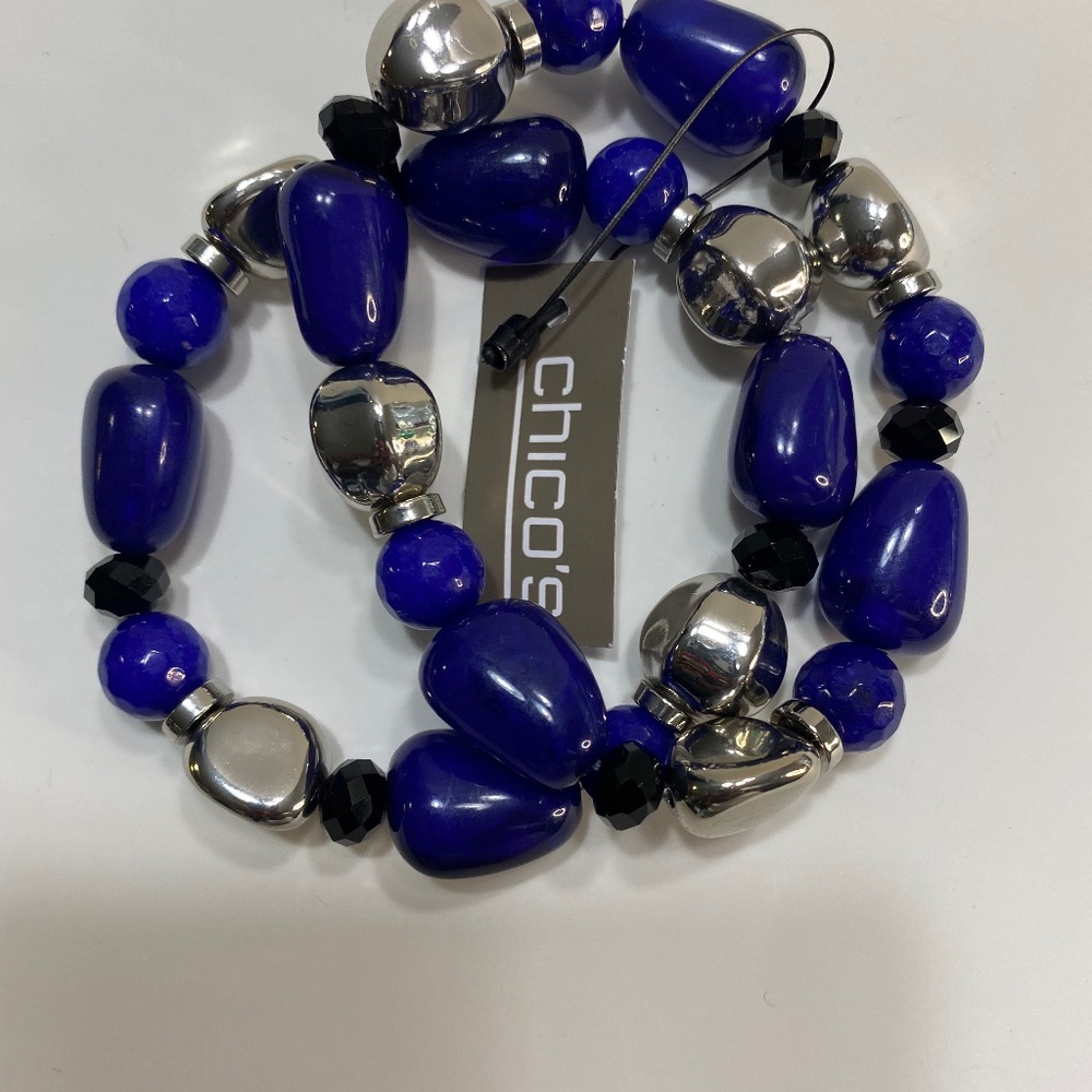 Chico’s Blue and Silver Bracelet